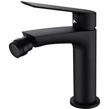 Grifo Monomando de Bidé Mezclador para Agua Fría y Caliente Serie LUXOR Negro Mate - BDX023-2NG