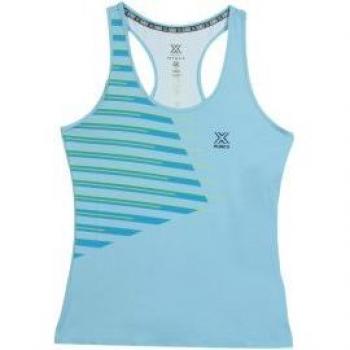 Camiseta Basic Tank Top Sin Mangas para Mujer en Color Azul de Munich