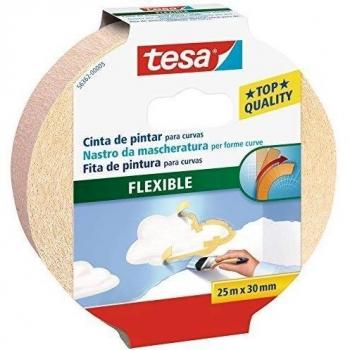 Tesa 56362-00005-02 - Cinta flexible para perfiles curvos, 25 m x 30 mm, color amarillo