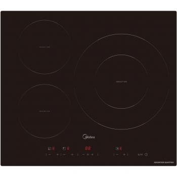 Midea - Placa de Inducción Standard 3 Zonas MIH740T467K0 con 3 zonas de cocción