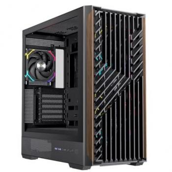 Caja de PC Einarex Pulse P800 RGB, Soporte para 13 Ventiladores de 120mm, Refrigeración Líquida hasta 360mm, Panel Lateral de Vidrio Templado (Negro)