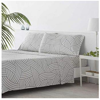 Juego de Sábanas Salinas de Microfibra Hipoalergénica Gris para Cama de 105 x 190/200 cm