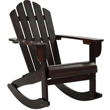 Wooden Garden Rocking Chair - Brown