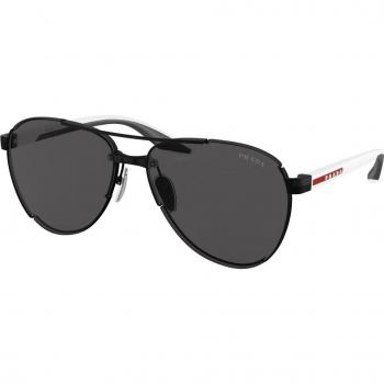 Prada Linea Rossa PS51YS 1BO06F Men's Pilot Sunglasses Black Size 61