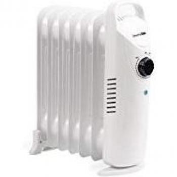 UNIVERSALBLUE | Calefactor Mini de Aceite | Eléctrico | Termostato Ajustable | 700W | Color Blanco | 7 Elementos Calefactores | Silencioso | Sistema de Seguridad