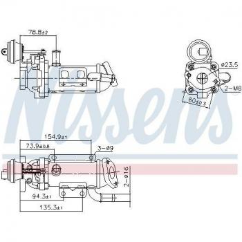 Enfriador EGR NISSENS 989289 de recirculación de gases de escape