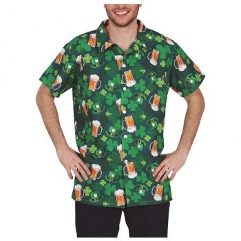 Camisa San Patricio cerveza y trébol adulto