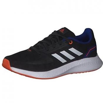 adidas Runfalcon 2.0 K, Sneaker, Negro (Carbon/Cloud White/Impact Orange), 34 EU
