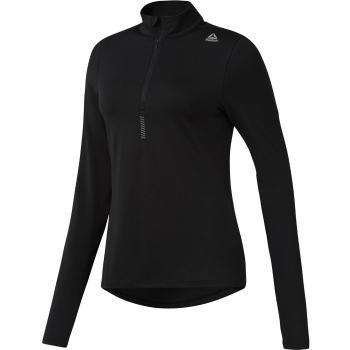Reebok Run 1/4 Zip Sudadera, Mujer, Blanco, Large