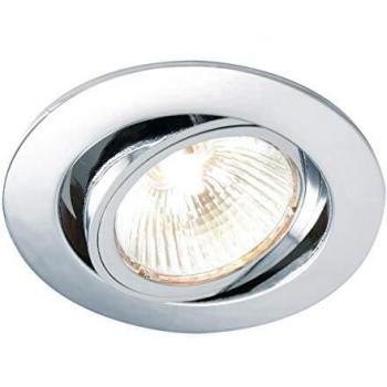Downlight Empotrado Inclinable Saxby Cast - 1 Luz, Placa Cromada, GU10