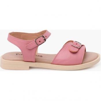 Sandalias abiertas de niña de piel con pala y hebilla