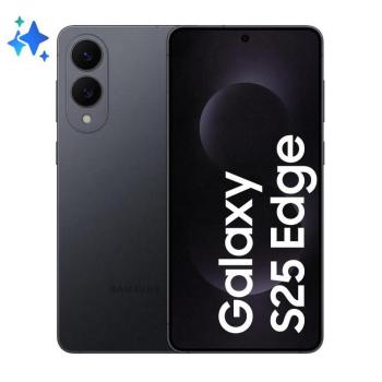 Samsung Galaxy S25 Edge 5G Smartphone AI 12GB RAM 256GB Titanio Negro, Pantalla 6.7 QHD+ AMOLED, Cámara 200MP