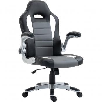 HomCom Silla de Oficina Ergonómica Gris