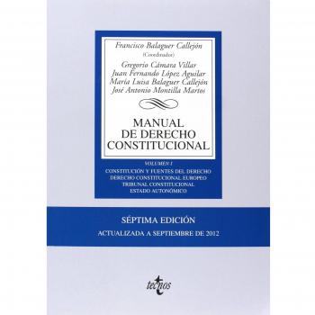 Manual de Derecho Constitucional: Vol. I: Constitución y fuentes del Derecho. Derecho Constitucional Europeo. Tribunal Constitucional. Estado ... Biblioteca Universitaria De Editorial Tecnos)