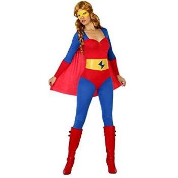 ATOSA disfraz heroe comic mujer adulto azul XS