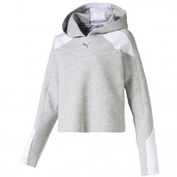 PUMA Evostripe Hoody Sudadera, Mujer, Light Gray Heather, L
