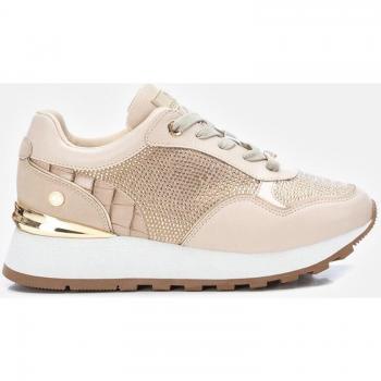 Zapatilla deportiva de mujer Xti color beige con cierre de cordones