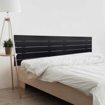 Cabecero de Madera Reciclada DM Estilo Palet Horizontal con Herrajes Incluidos (80cm, Blanco)