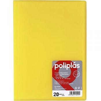 Grafoplás 01321260－Carpeta de fundas, A4, 20 fundas, color amarillo
