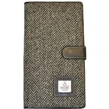 Harris Tweed - Cartera para hombre  negro negro