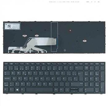 Teclado Compatible para Portátil HP Probook 450 G5 455 G5 470 G5 L01028-001 Negro con Marco