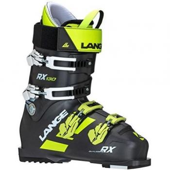 Lange RX 130 - Botas de esquí de hombre, color Negro / Amarillo, talla 24.5