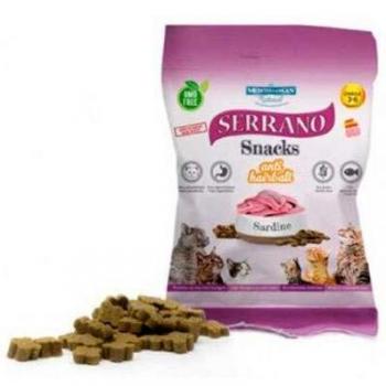 Mediterranean Snack Serrano Sardina para Gatos 12 Bolsas x 60Grs