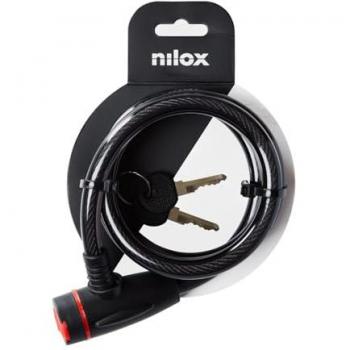 Candado de Cable Nilox NXPLCABLELOCK para Bicicletas y Monopatines, Color Negro