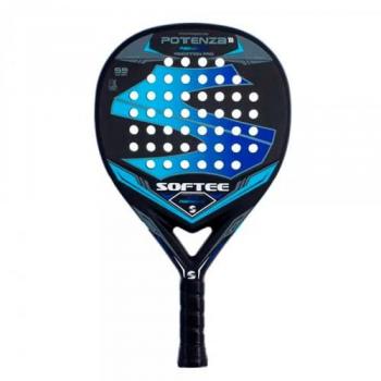 Softee Potenza Rainbow Blue - Pala de pádel, color azul, diseño arcoíris, tecnología avanzada para mayor potencia y control, peso ligero, superficie rugosa para mejor efecto en el golpeo