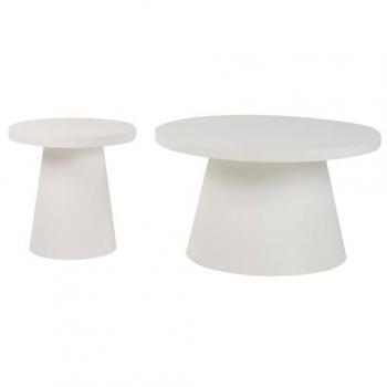 Set de 2 Mesas MDF Cuadradas 70x70x40 y 40x40x40 cm