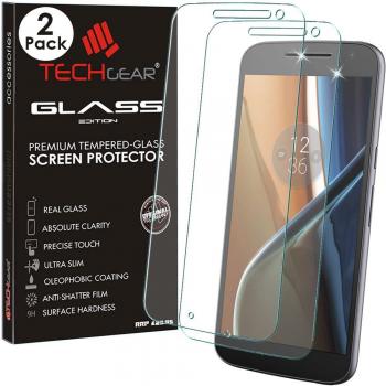 Techgear® Motorola Glass Edition Genuine Tempered Glass Screen Protector Guard Cover
