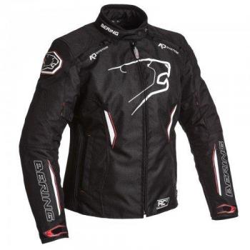 BERING Lady Eskadrile - Chaqueta para moto, color negro/blanco, talla 46