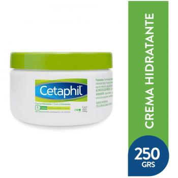 Cetaphil Crema Humectante 250g - Galderma DER 7502003560565, hidratante, para todo tipo de piel, fórmula ligera y no grasa, ayuda a mantener la humedad en la piel, ideal para uso