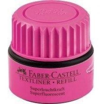 Tinta rotulador Faber-Castell Textliner fluorescente 1549 con sistema capilar color rosa