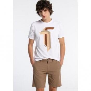 Bendorff - Bermuda Chino Mini Print para hombre en color marrón con estampado mini