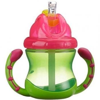 Nuby ID9845GREEN - Taza con asas, 270 ml, color verde