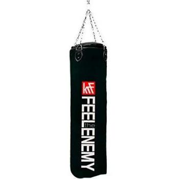 KRF Saco Entrenamiento NEG 120x35cm Espinilleras Protección Corporal, Adultos Unisex, Negro, 120X35