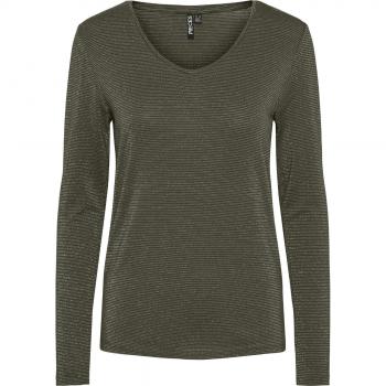 Women's Long-Sleeved Striped Lurex T-Shirt Pieces Billo