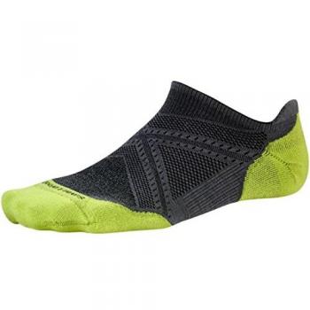 Smartwool – Calcetines Unisex PhD Run Light Elite - Calcetines Deportivos, caña ultrabaja, Unisex, Color Gris, tamaño Mediano