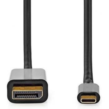 Adaptador USB-C a DisplayPort 4K@60Hz - Cable de 2m, Negro