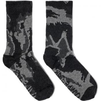 CAMPERLAB Unisex Cotton Socks - Black & Grey, Size S