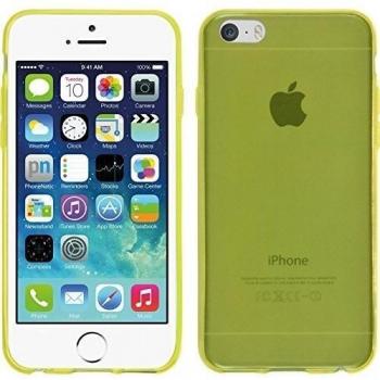 Funda de silicona para Apple iPhone 6s / 6 - Slimcase amarillo - Cover PhoneNatic Cubierta + protector de pantalla