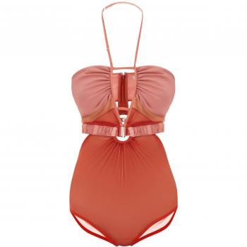 Nensi Dojaka Women's Backless Gathered Tulle Bodysuit - Size Small - Pink