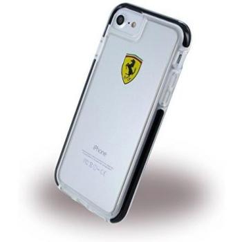 Ferrari FEGLHCP7BK Racing Shield - Carcasa rígida para iPhone 7, Color Negro y Transparente
