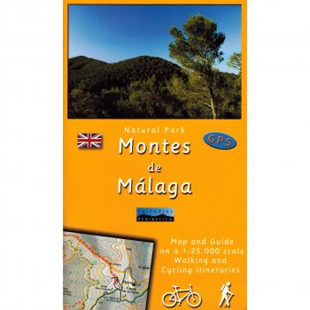 Mapa Parque Natural Montes De Málaga en inglés, 1:25.000