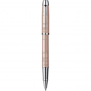 Parker IM Premium - Bolígrafo de tinta gel de punta fina cromado con caja, color rosa metálico
