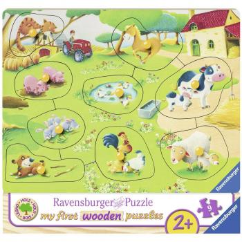 Puzzle de Madera para Niños Mi Primer Granjero - 9 Piezas, Ideal para Niños a Partir de 2 Años