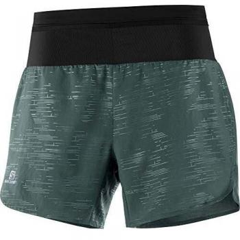 SALOMON XA Short W Shorts Deportivos 2-en-1 con Slip Integrado, Mujer, Verde