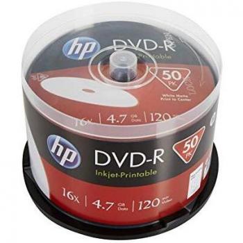 HP DVD-R IJ Print 16X 50PK Caja HP 4.7GB