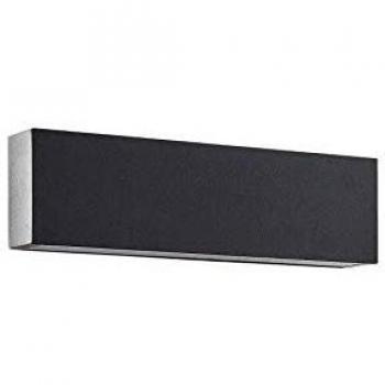 Aplique LED de exterior 'Aegisa' angular en aluminio negro - Lucande